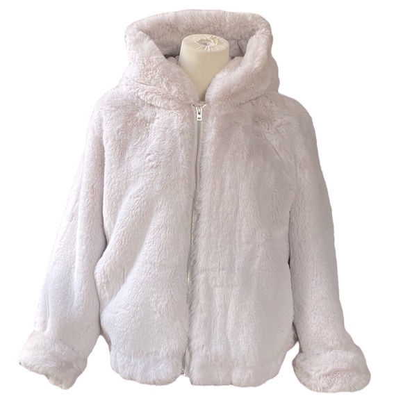 GAP Jackets & Blazers - 005 Women's Gap Faux Fur Winter Coat M Pale Lavender